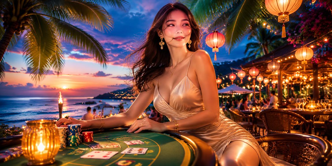 Người chơi tại bãi biển Đà Nẵng sử dụng điện thoại nạp tiền lúc hoàng hôn